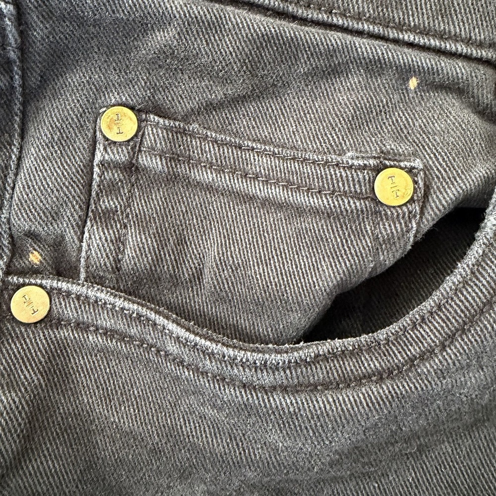 Triumph Tragedy Men's Slim Fit Tapered Jeans Black Dark Wash Cotton Denim 34x30 - Picture 3 of 8
